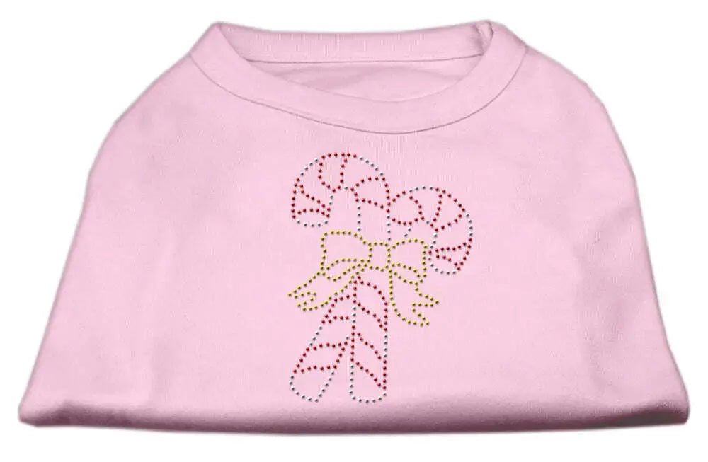 Candy-Cane-Rhinestone-Shirt-Light-Pink-M-GreatEagleInc-319808939