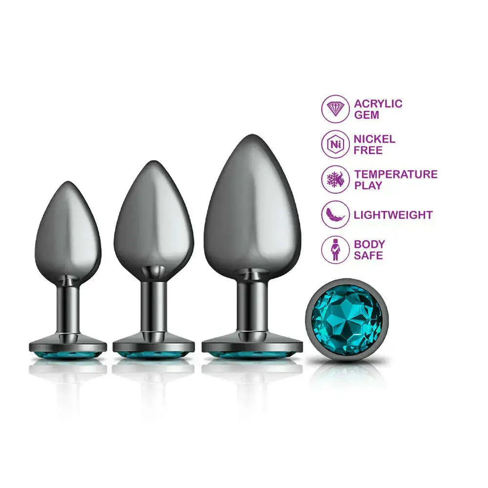 Cheeky-Charms-Metal-Butt-Plug-Gunmetal-Round-Anal-Trainer-Kit-Viben-334888913