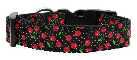 Cherries-Nylon-Collar-Black-Large-GreatEagleInc-333777077