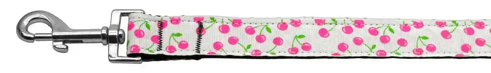 Cherries-Nylon-Collar-White-1-Wide-6ft-Lsh-GreatEagleInc-318763647