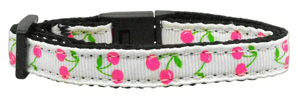 Cherries-Nylon-Collar-White-Cat-Safety-GreatEagleInc-318900236