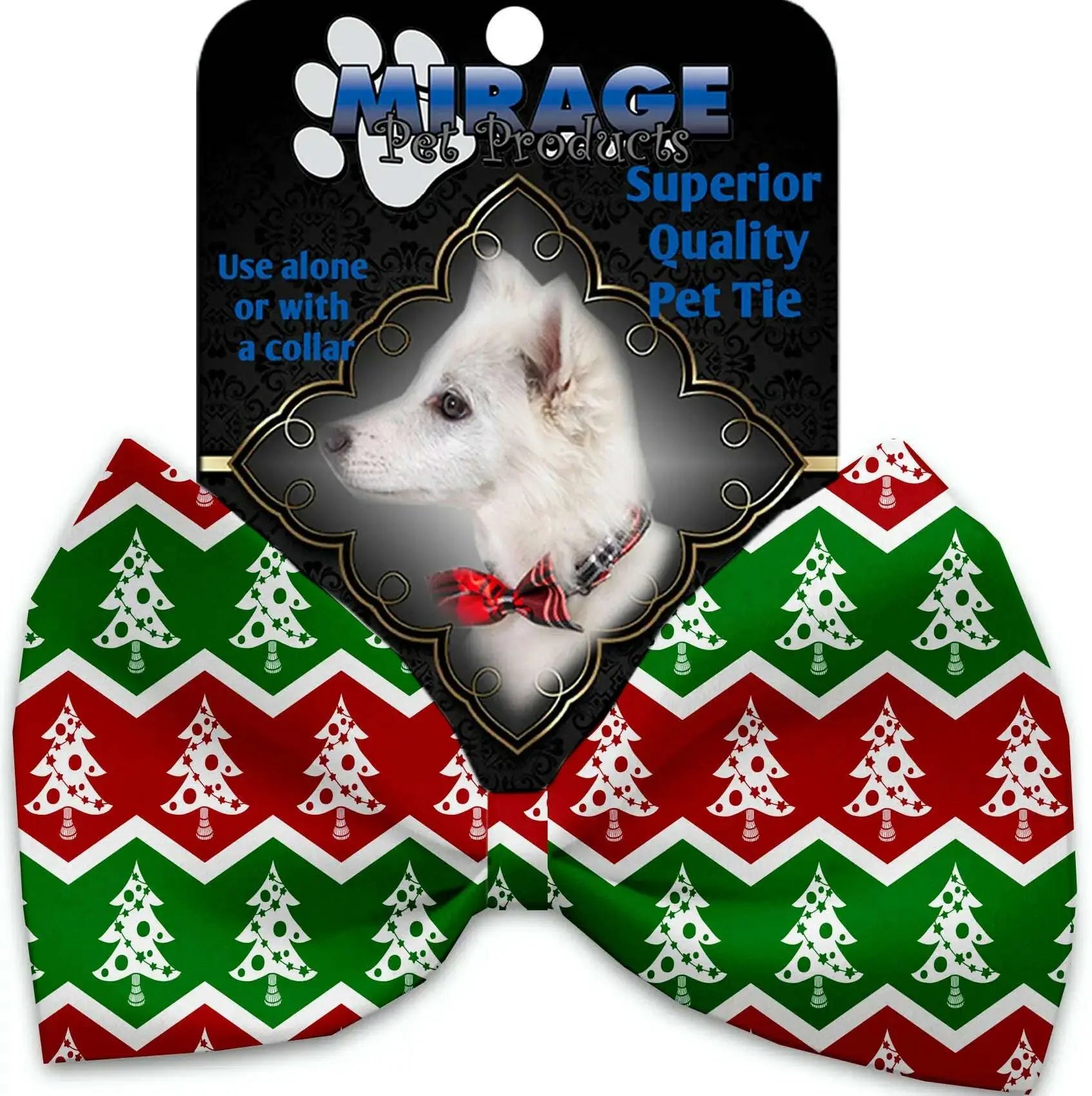 Chevron-Christmas-Trees-Pet-Bow-Tie-Collar-Accessory-With-Velcro-GreatEagleInc-320197782