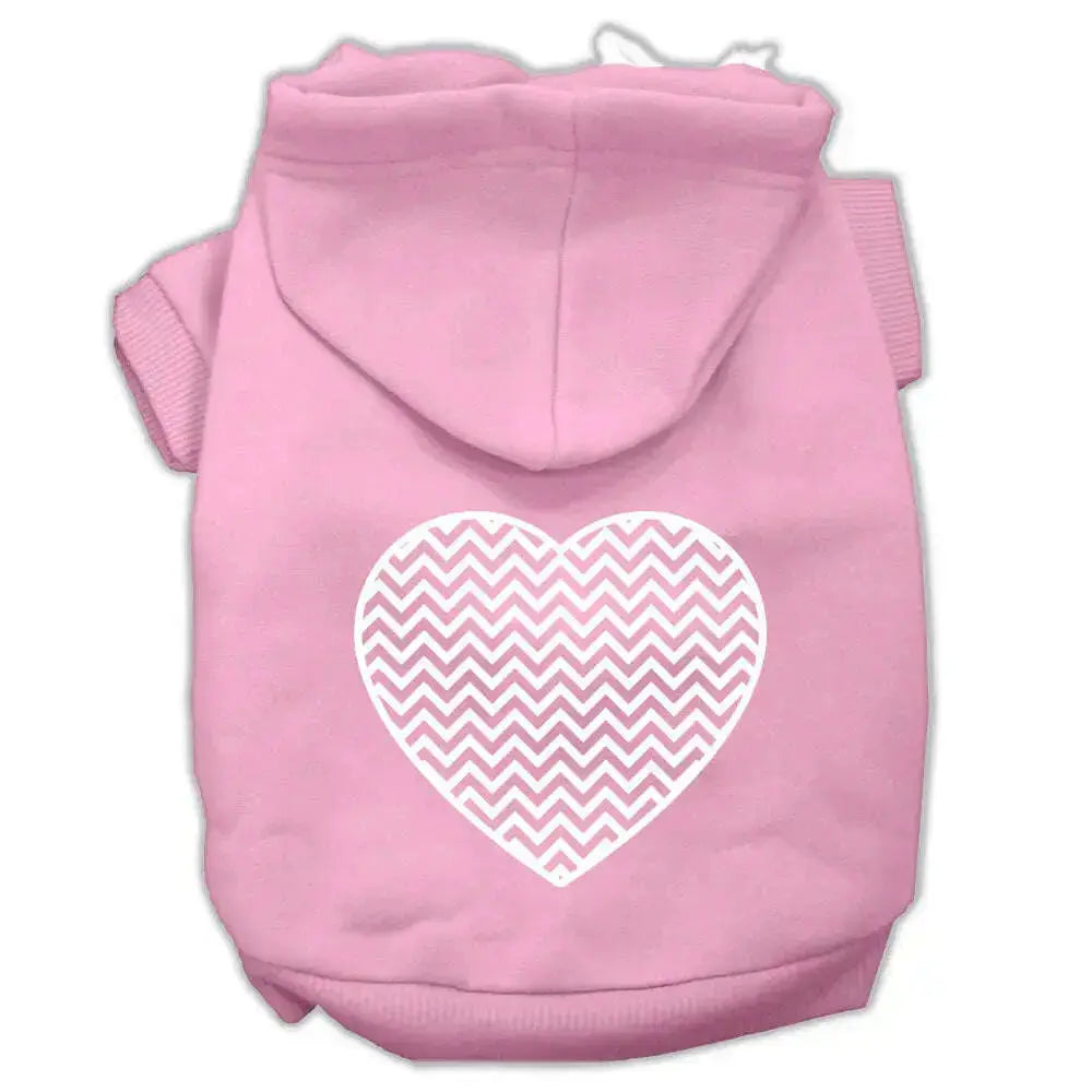 Chevron-Heart-Screen-Print-Dog-Pet-Hoodies-Light-Pink-Size-Xxxl-GreatEagleInc-318659668