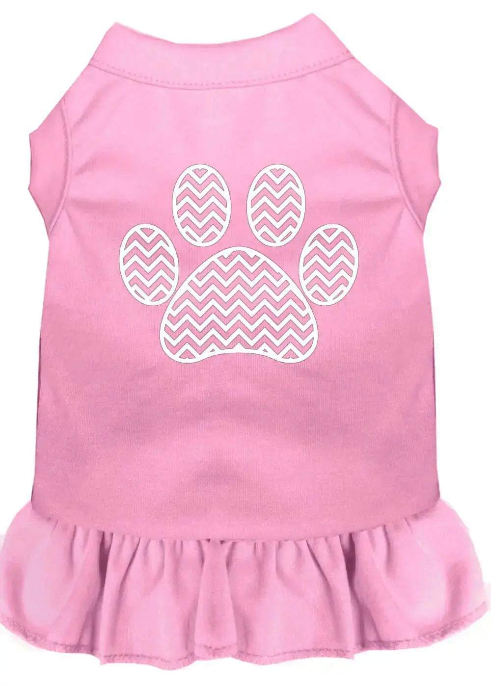 Chevron-Paw-Screen-Print-Dress-Light-Pink-4x-_22_-GreatEagleInc-320067977