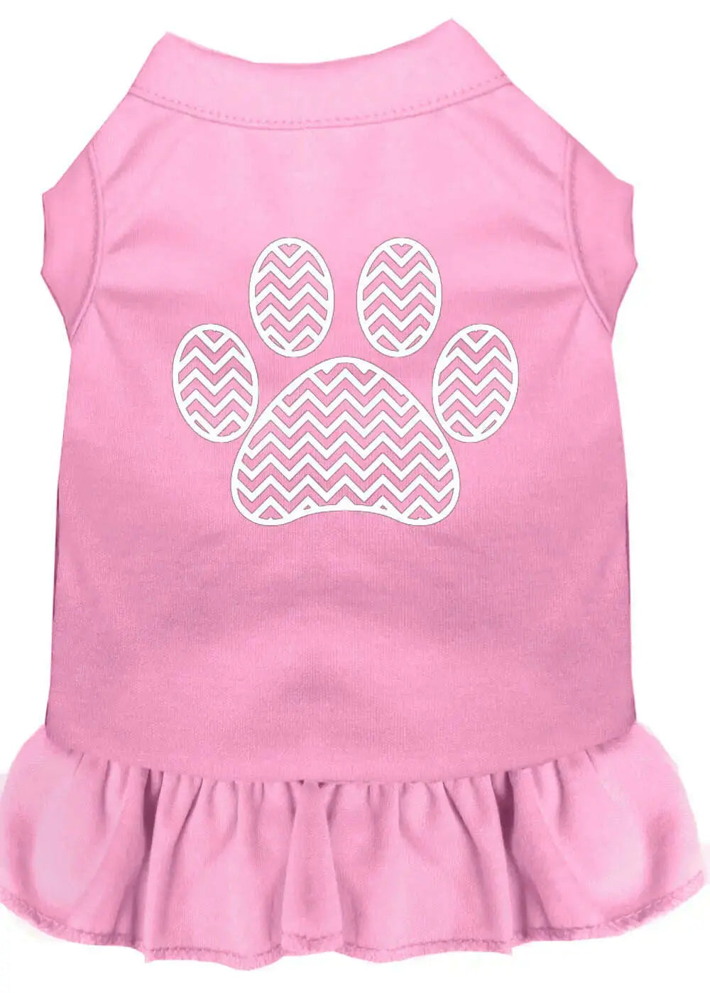 Chevron-Paw-Screen-Print-Dress-Light-Pink-Xxl-GreatEagleInc-333863847