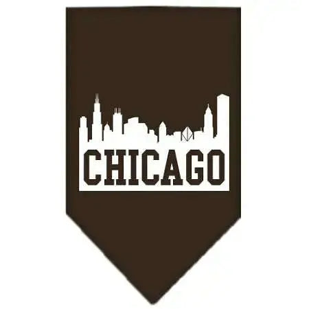 Chicago-Skyline-Screen-Print-Bandana-Cocoa-Large-GreatEagleInc-333914583