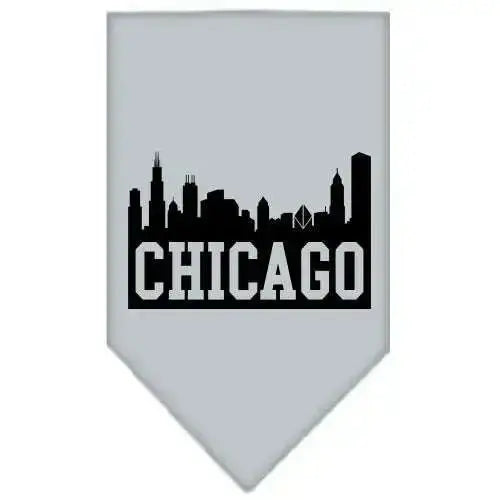 Chicago-Skyline-Screen-Print-Bandana-Grey-Small-GreatEagleInc-318959023