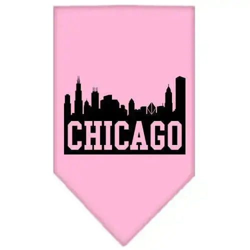 Chicago-Skyline-Screen-Print-Bandana-Light-Pink-Large-GreatEagleInc-318542251