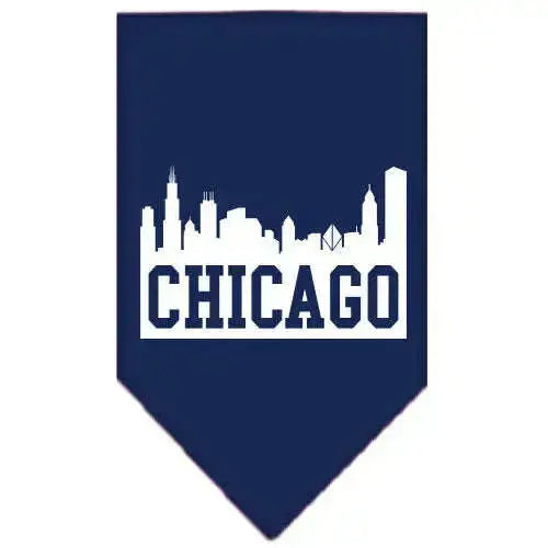 Chicago-Skyline-Screen-Print-Bandana-Navy-Blue-Small-GreatEagleInc-318959359