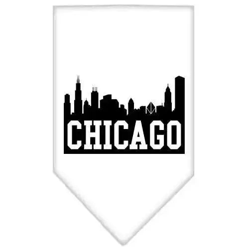 Chicago-Skyline-Screen-Print-Bandana-White-Small-GreatEagleInc-318959837