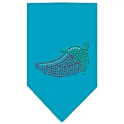 Chili-Pepper-Rhinestone-Bandana-Turquoise-Small-GreatEagleInc-319324110