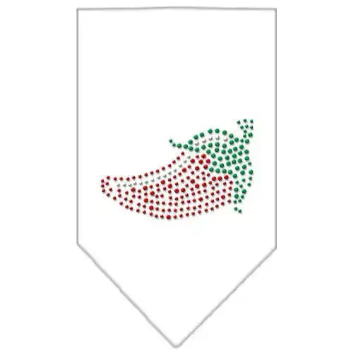 Chili-Pepper-Rhinestone-Bandana-White-Small-GreatEagleInc-319324077