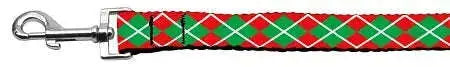 Christmas-Argyle-Nylon-Dog-Leash-5-8-Inch-Wide-4ft-Long-GreatEagleInc-318601750
