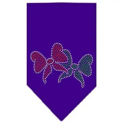 Christmas-Bows-Rhinestone-Bandana-Purple-Small-GreatEagleInc-319041258