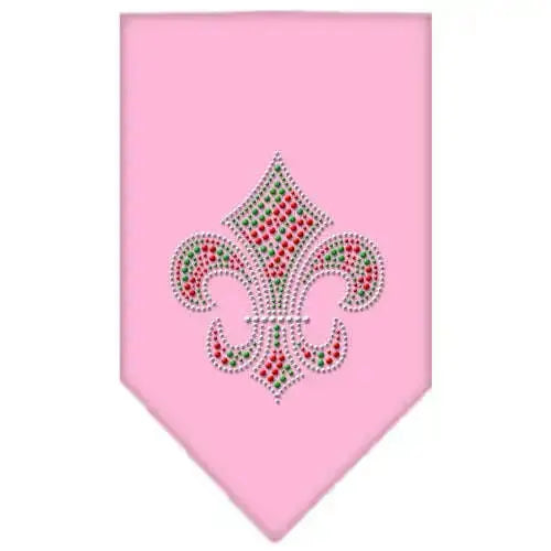 Christmas-Fleur-De-Lis-Rhinestone-Bandana-Light-Pink-Large-GreatEagleInc-319057581