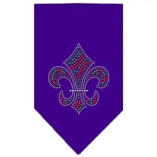 Christmas-Fleur-De-Lis-Rhinestone-Bandana-Purple-Large-GreatEagleInc-319057215