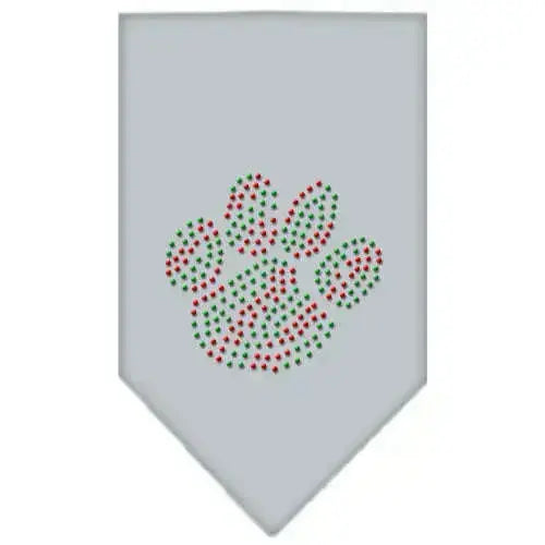 Christmas-Paw-Rhinestone-Bandana-Grey-Small-GreatEagleInc-319054341