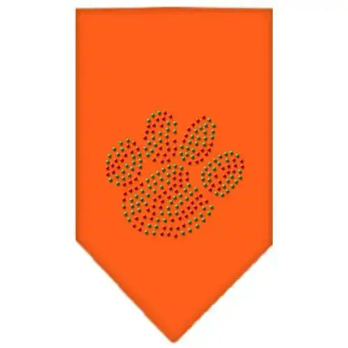 Christmas-Paw-Rhinestone-Bandana-Orange-Large-GreatEagleInc-319055159