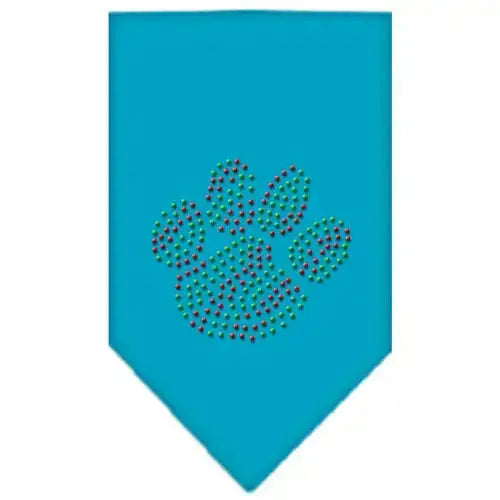 Christmas-Paw-Rhinestone-Bandana-Turquoise-Small-GreatEagleInc-319053852