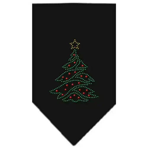 Christmas-Tree-Rhinestone-Bandana-Black-Small-GreatEagleInc-319051946