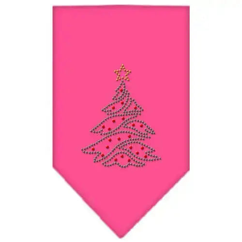 Christmas-Tree-Rhinestone-Bandana-Bright-Pink-Large-GreatEagleInc-319053491