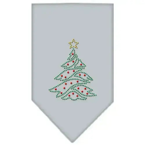 Christmas-Tree-Rhinestone-Bandana-Grey-Large-GreatEagleInc-319053255