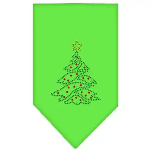 Christmas-Tree-Rhinestone-Bandana-Lime-Green-Small-GreatEagleInc-319051520
