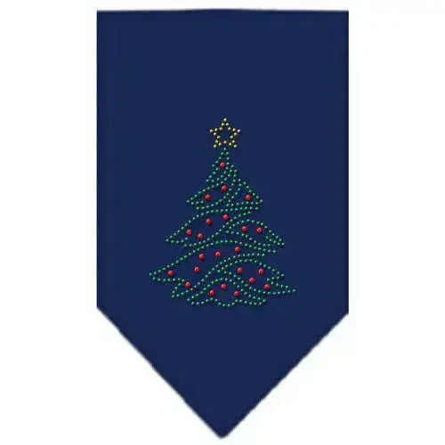 Christmas-Tree-Rhinestone-Bandana-Navy-Blue-Small-GreatEagleInc-319051384