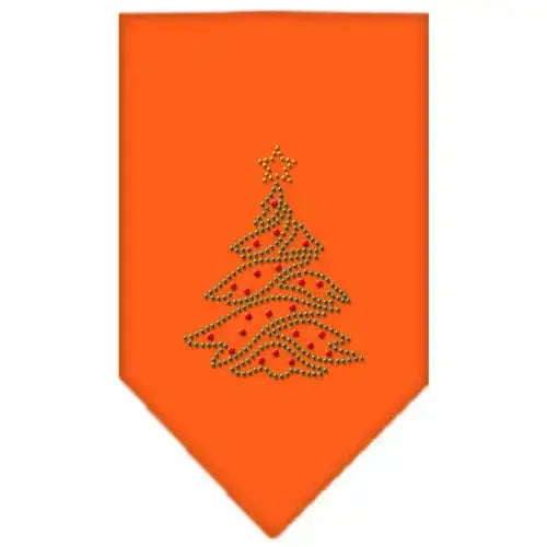Christmas-Tree-Rhinestone-Bandana-Orange-Large-GreatEagleInc-319052533