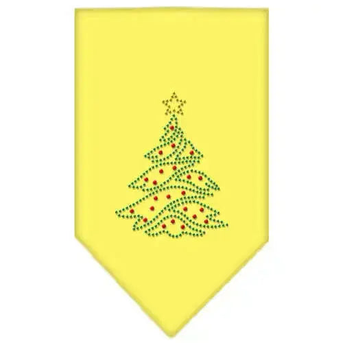 Christmas-Tree-Rhinestone-Bandana-Yellow-Small-GreatEagleInc-319050787