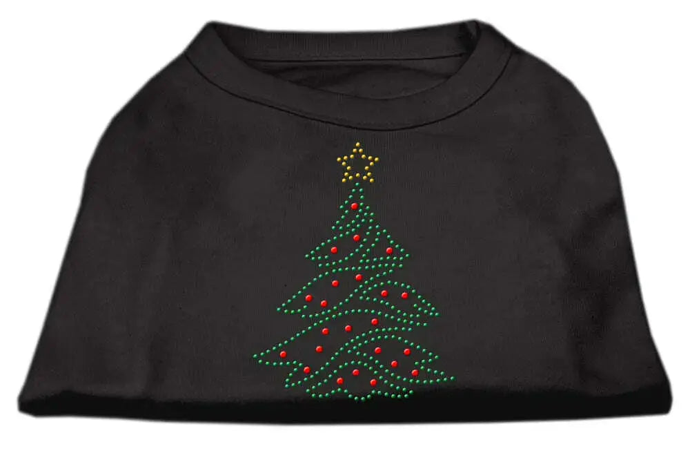 Christmas-Tree-Rhinestone-Shirt-Black-L-GreatEagleInc-319948592