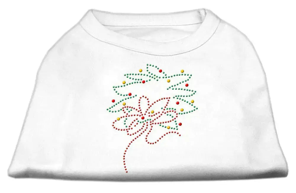 Christmas-Wreath-Rhinestone-Shirt-White-M-GreatEagleInc-318718623