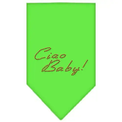 Ciao-Baby-Rhinestone-Bandana-Lime-Green-Small-GreatEagleInc-319323468
