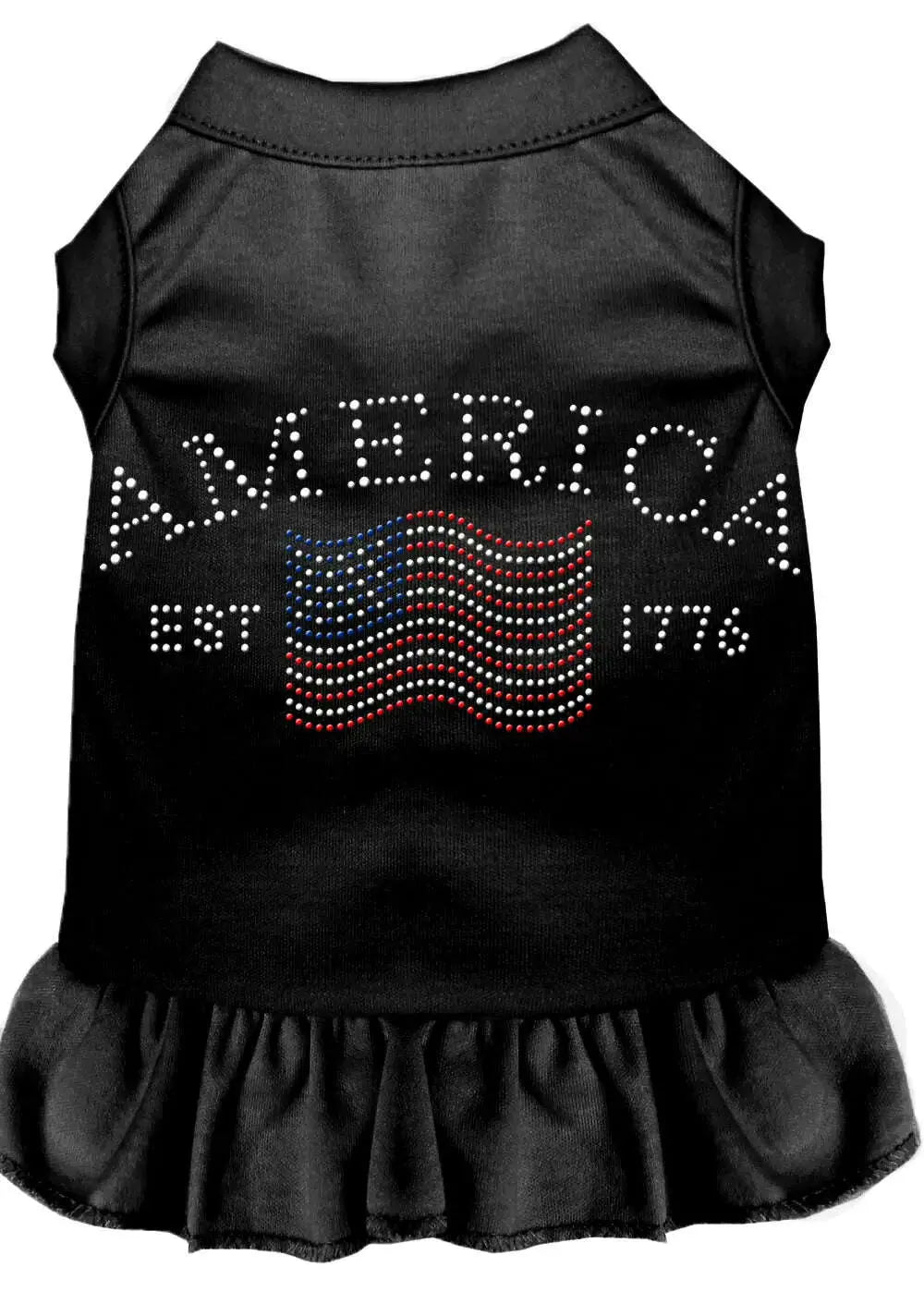 Classic-America-Rhinestone-Dress-Black-Med-GreatEagleInc-319537723