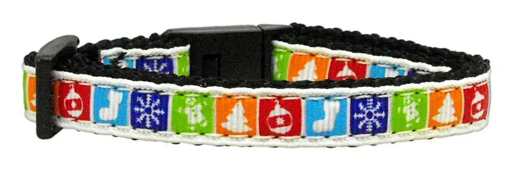 Classic-Christmas-Nylon-And-Ribbon-Collars-Cat-Safety-GreatEagleInc-318792355