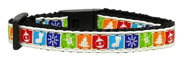 Classic-Christmas-Nylon-And-Ribbon-Collars-Cat-Safety-GreatEagleInc-318792355