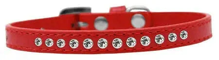 Clear-Crystal-Size-10-Red-Puppy-Collar-GreatEagleInc-333855890