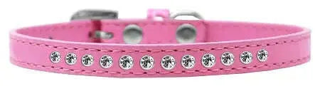 Clear-Crystal-Size-12-Bright-Pink-Puppy-Collar-GreatEagleInc-333856576