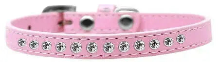 Clear-Crystal-Size-12-Light-Pink-Puppy-Collar-GreatEagleInc-333856323