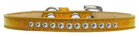 Clear-Crystal-Size-8-Gold-Puppy-Ice-Cream-Collar-GreatEagleInc-319630916