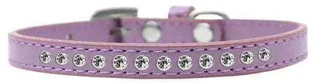Clear-Crystal-Size-8-Lavender-Puppy-Collar-GreatEagleInc-333855950
