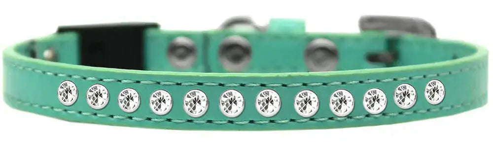 Clear-Jewel-Breakaway-Cat-Collar-Aqua-Size-12-GreatEagleInc-334322774