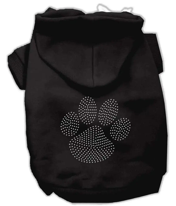 Clear-Rhinestone-Paw-Hoodies-Black-Xs-GreatEagleInc-333646580