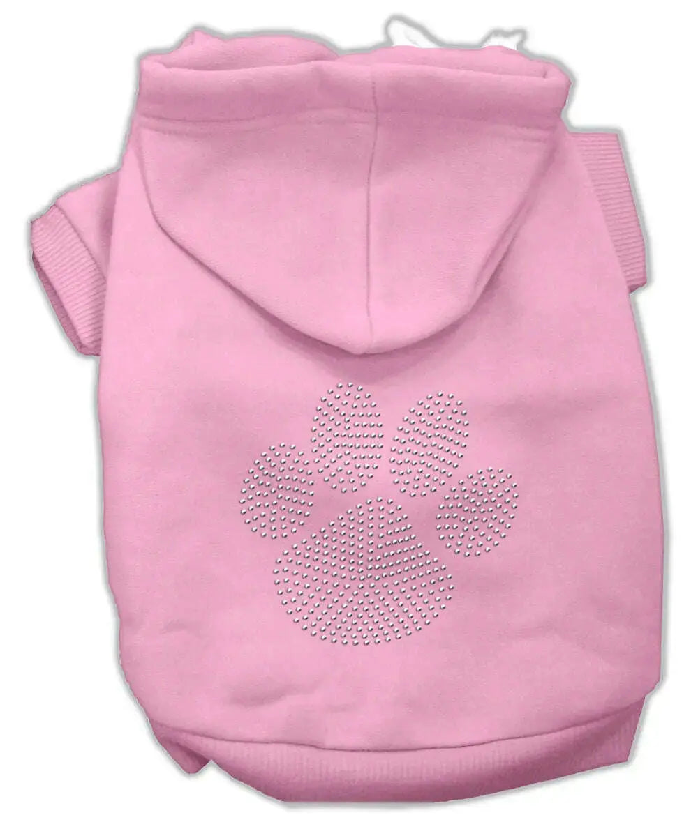 Clear-Rhinestone-Paw-Hoodies-Pink-M-GreatEagleInc-333647135