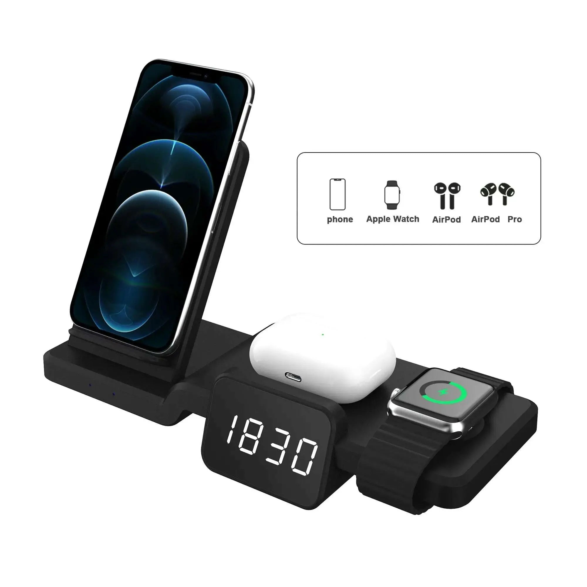 Clock-radio-charge-15W-4-in-1-Cell-Phone-Qi-Fast-Wireless-Charger-For-iWatch-For-AirPods-Time-adjustment-GreatEagleInc-333978444