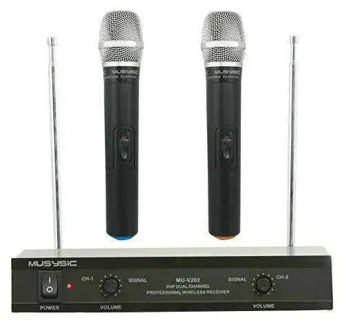 Complete-Professional-2000-Watts-PA-System-6-Ch-Mixer-10_-Speakers-Dual-Wireless-Mics-Stand-MUSYSIC-318426767