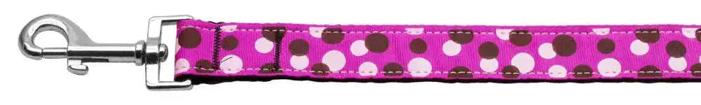 Confetti-Dots-Nylon-Collar-Fuchsia-1-Wide-4ft-Lsh-GreatEagleInc-318901077