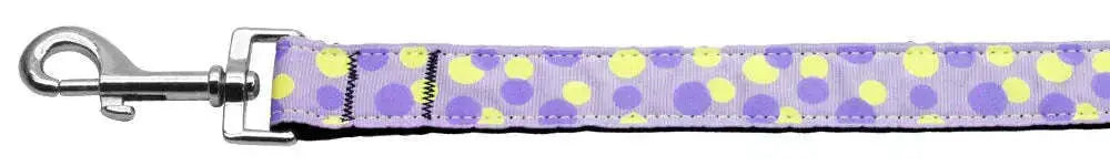 Confetti-Dots-Nylon-Collar-Lavender-1-Wide-6ft-Lsh-GreatEagleInc-318901351