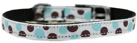 Confetti-Dots-Nylon-Dog-Collar-With-Classic-Buckle-3-8_-Baby-Blue-Size-12-GreatEagleInc-333689383