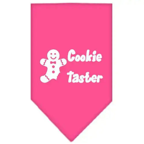Cookie-Taster-Screen-Print-Bandana-Bright-Pink-Large-GreatEagleInc-333836448